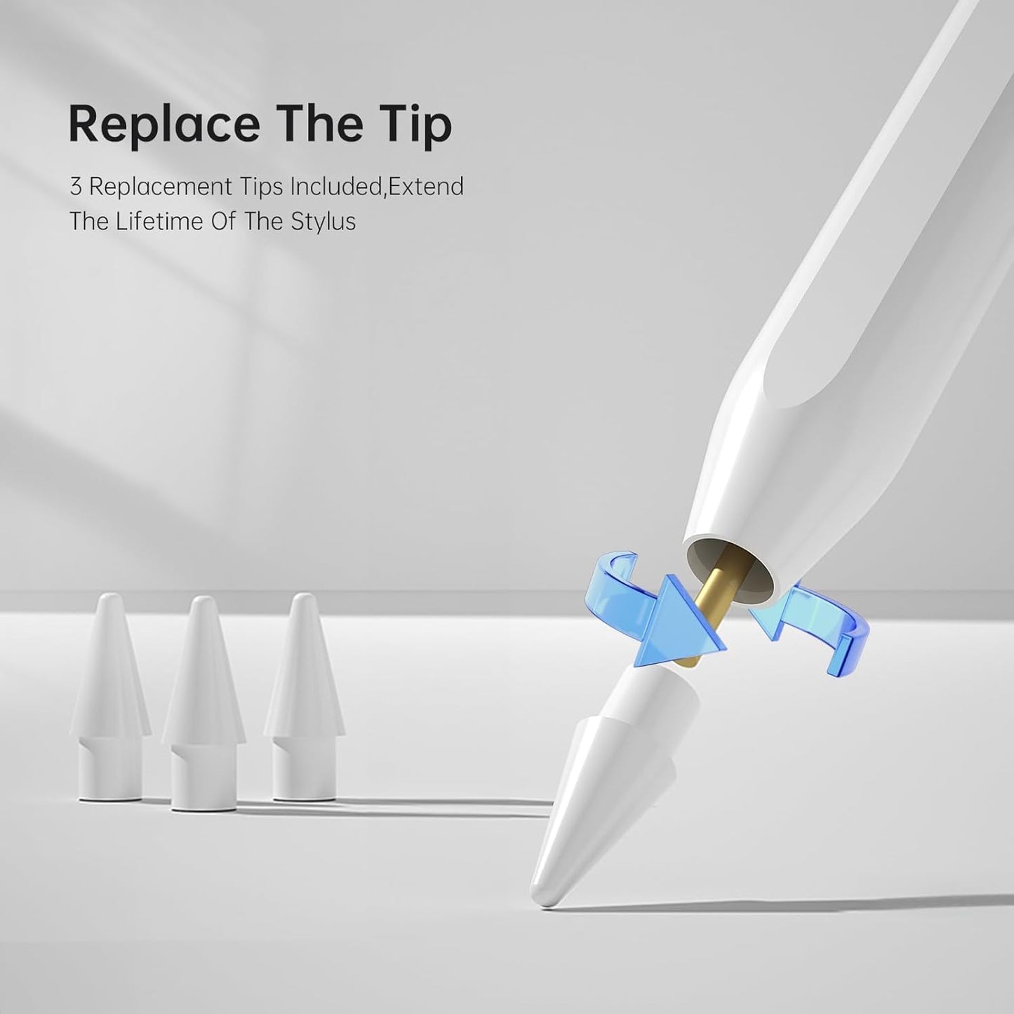 ADZOY P2 Display iPad Pencil, Stylus Pen with Real-Time Led Power, Pencil for iPad 6/7/8/9/10gen, Air 3/4/5/6(M2), Pro 11"/12.9"(M4), Mini 5/6/7, Stylus for 2018 & Later