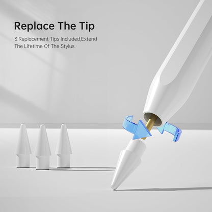 ADZOY P2 Display iPad Pencil, Stylus Pen with Real-Time Led Power, Pencil for iPad 6/7/8/9/10gen, Air 3/4/5/6(M2), Pro 11"/12.9"(M4), Mini 5/6/7, Stylus for 2018 & Later