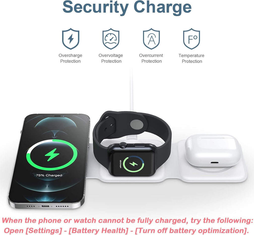 ADZOY 3 in 1 Wireless Flatbed Charging Station