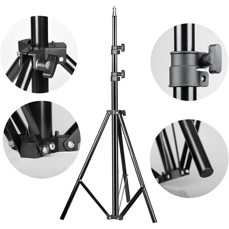 ADZOY Premium 7 Feet Metal Tripod With10 inch LED Ring Light & Metal Collar Microphone Tripod (Supports Up to 2500 g)