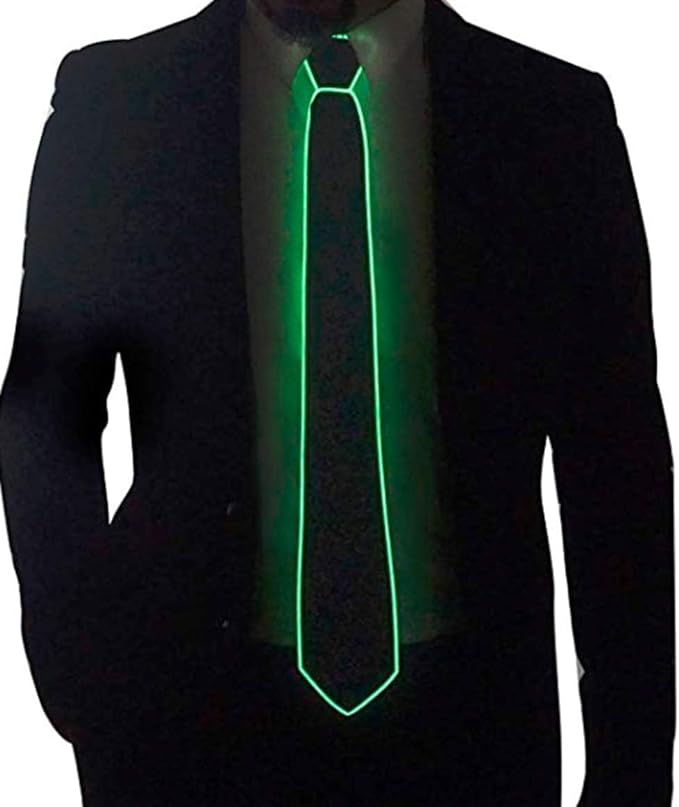 ADZOY LED Tie, Light Up Tie Light Up Neck Ties Man Light Up Fanny Ties Novelty Necktie For Men LED Light Up Ties