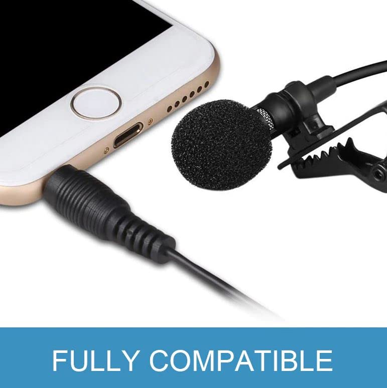 ADZOY Metal 3.5mm Clip Microphone for YouTube | Collar Mic for Voice Recording | Lapel Mic Mobile, PC, Laptop, Android Smartphones, DSLR Camera Microphone Microphone Metal Collar mic (Black)