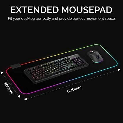ADZOY New Modern Design Extended Gaming Mouse Pad with Stitched Embroidery Edge Premium Textured Mouse Mat