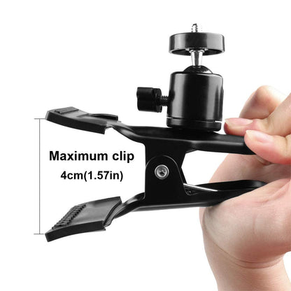 ADZOY Guitar Bass Head Phone Holder Live Broadcast Bracket Clip For Iphone Samsung Smart Phones (Guitar Head Phone Holder)Black