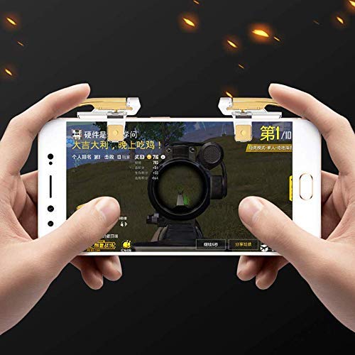 ADZOY [3PAIR] 5.56 Mobile Game Controller Trigger Aim Button & [4PAIR] Finger Sleeve Joystick (Clear, for Mac OS, PC)