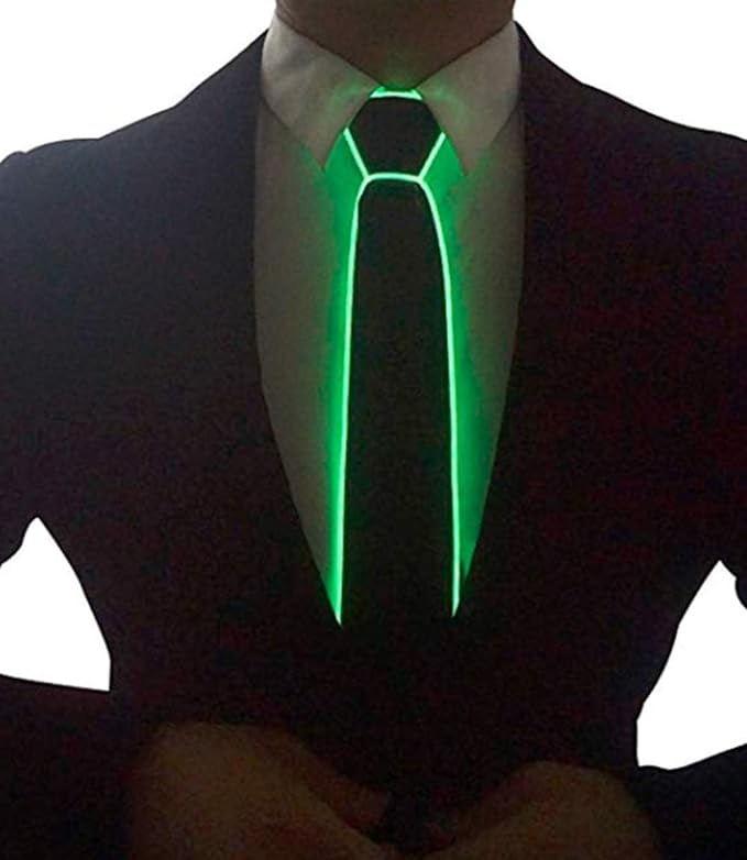 ADZOY LED Tie, Light Up Tie Light Up Neck Ties Man Light Up Fanny Ties Novelty Necktie For Men LED Light Up Ties