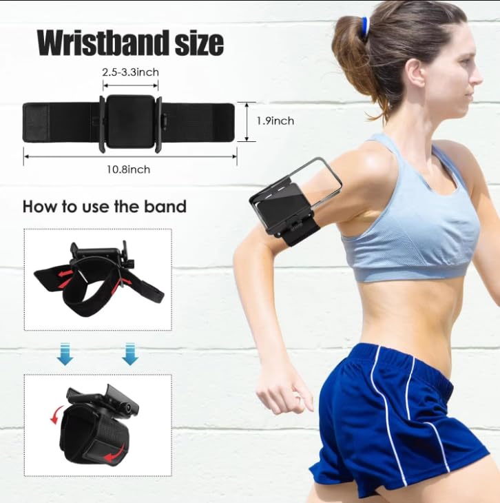 ADZOY Sports Wristband Phone Holder Mount Armband for Running Hiking Cycling Driving, Cell Phone Accessories | Mounts & Holders