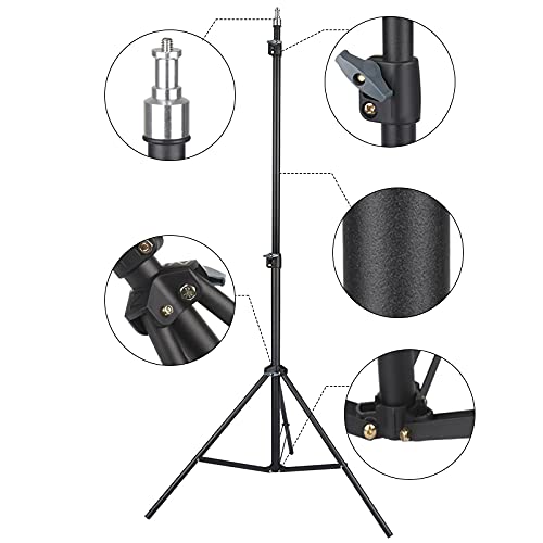 ADZOY Premium 7 Feet Metal Tripod With10 inch LED Ring Light & Metal Collar Microphone Tripod (Supports Up to 2500 g)