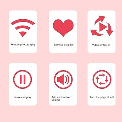 ADZOY Multifunction Page Turner, Portable Camera Shutter, BT4.0 Remote Control, Comfort Grip, Long Range Photography, with Lithium Battery Included, for TikTok and Other Apps