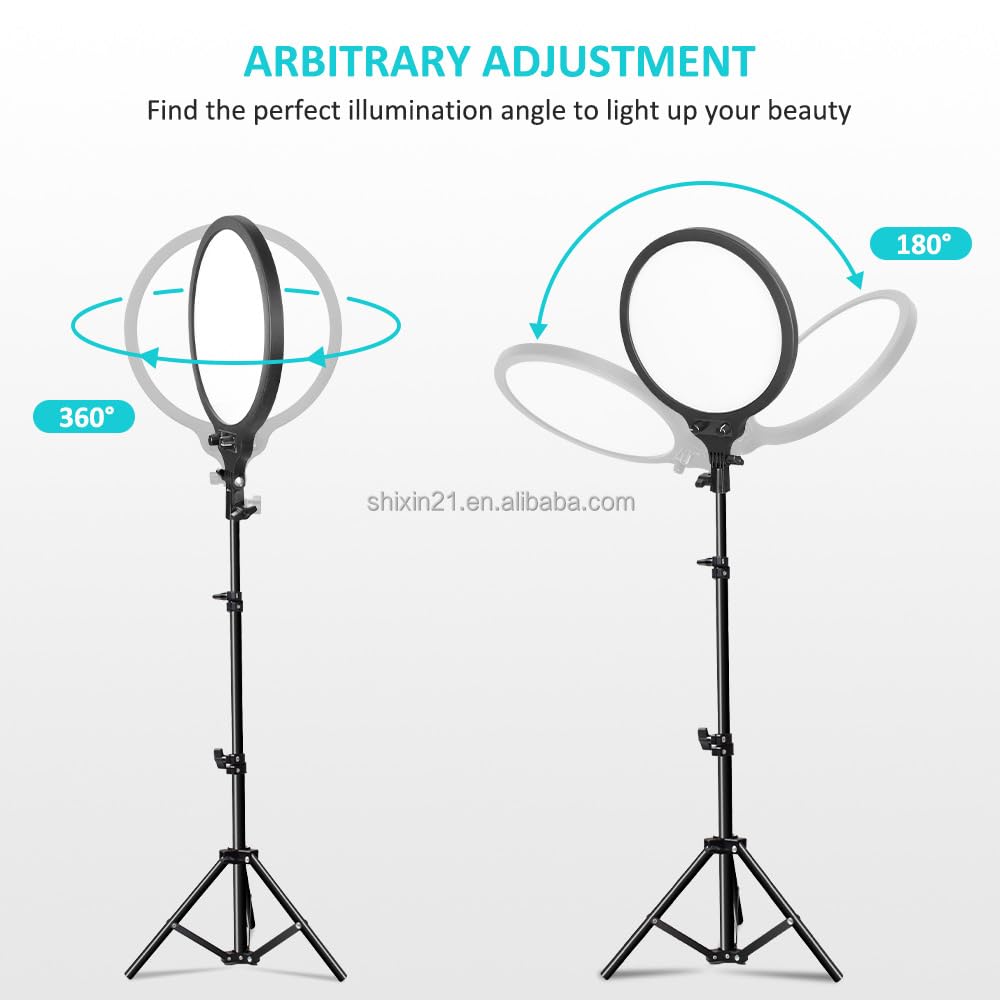 ADZOY [Pack of 2] NEEPHO PL-26CM Led Round Panel Light Video Light with NP-9988 7 FEET Tripod Stand and Phone Holder 3500K-6000K Dimmable Selfie Ringlight for YouTube Video Live Streaming Led