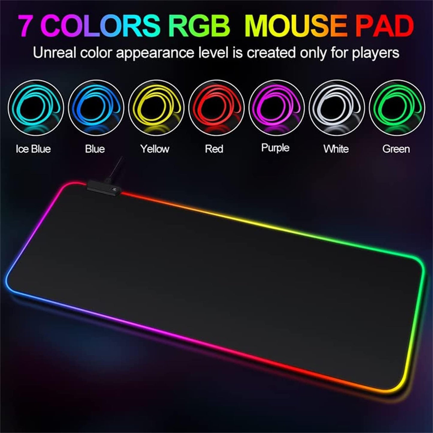 ADZOY Mechanical Gaming Keyboard N RGB Mouse Pad [900x400] & Wired Gaming Mouse Combo Set (Black)