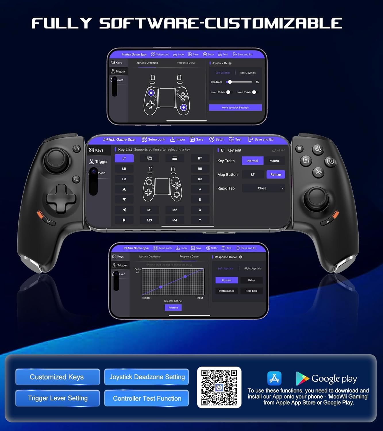 ADZOY Phone Controller for iPhone 15/16 Series & Android (USB-C), Mobile Gaming Controller with Hall Effect Joysticks/Hall Trigger/2 Mappable Buttons/3.5mm Audio Jack, Play COD, Cloud Game & More