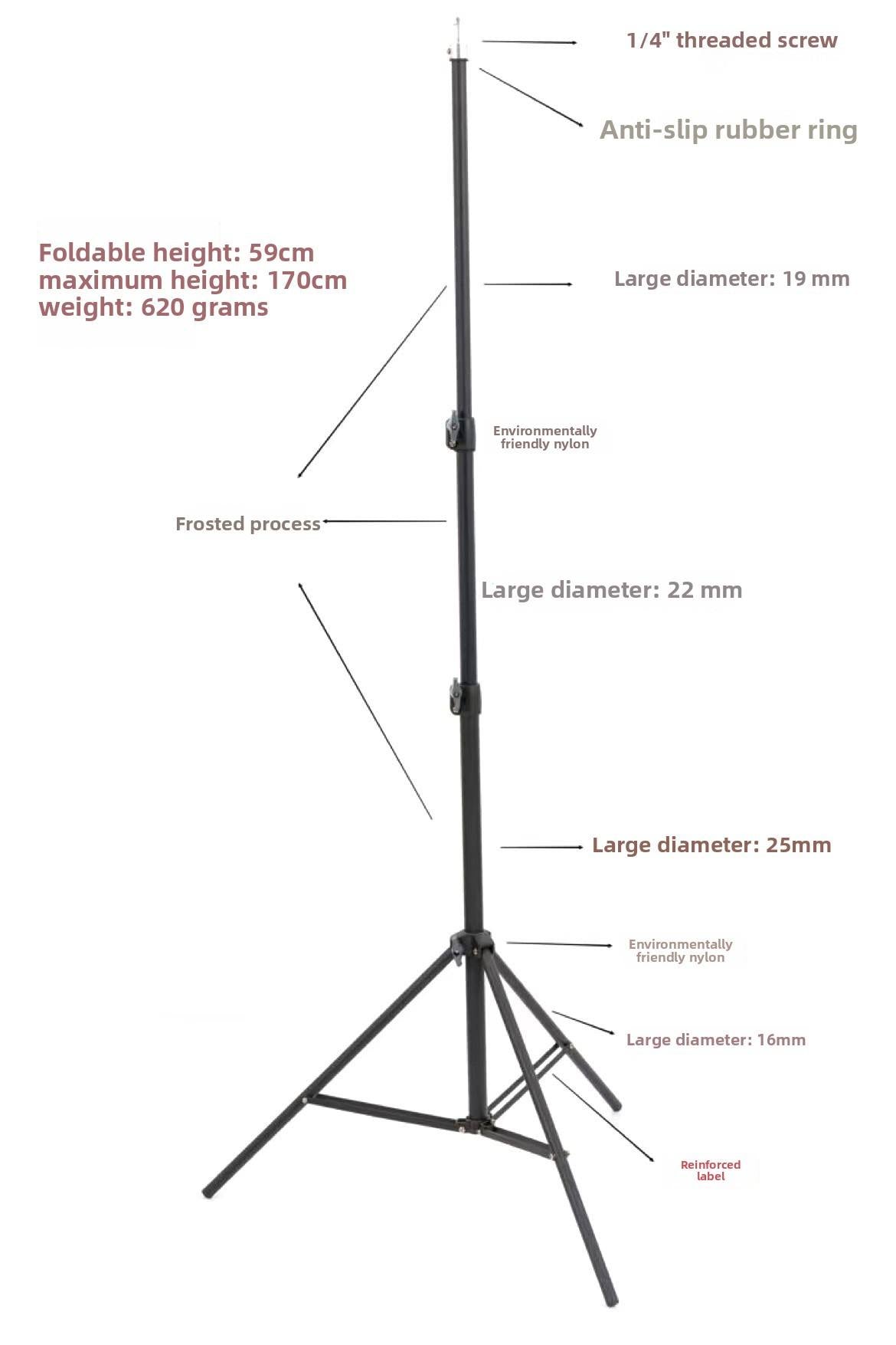 7 Feet Adjustable Metal Tripod