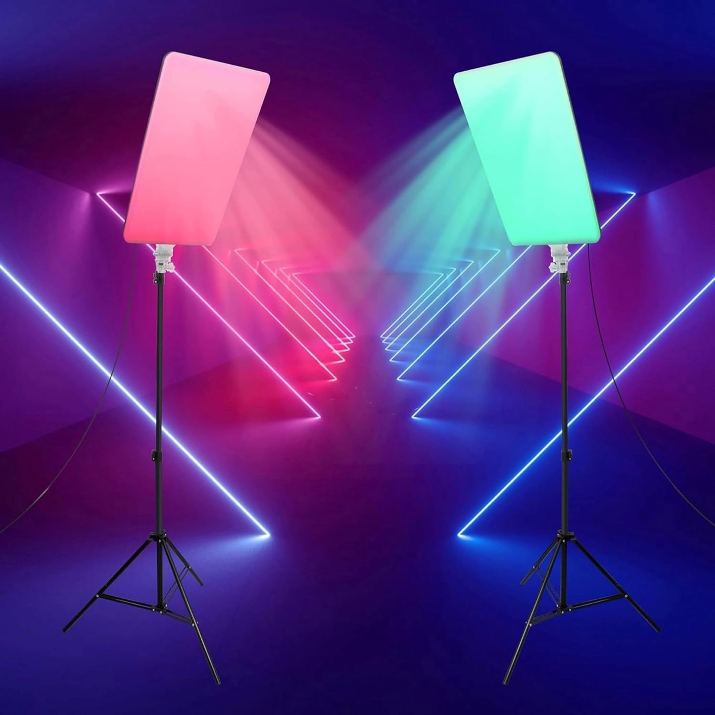 ADZOY 24 Inch RGB LED Video Light Panel Light Portable Studio Lights for Photoshoot Lighting for Video Recording(ONLY 24INCH Light)