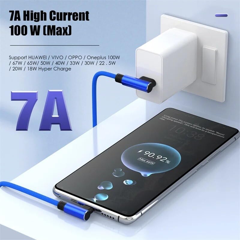 ADZOY 90° Degree Heavy Duty Fast Charge USB Charger Cable For iPhone 11 12 13 14