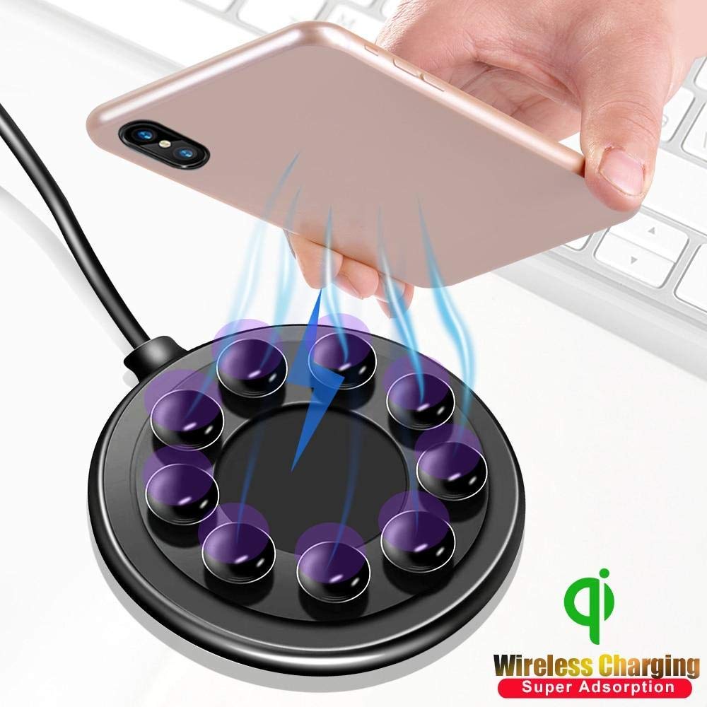 ADZOY Sucker with Gamers Mobile Phone 10W Qi Wireless Charger for Huawei iPhone Samsung Car Styling