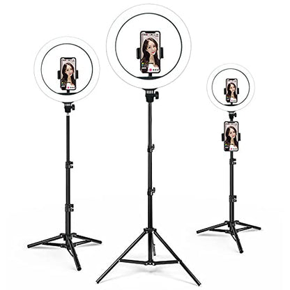 ADZOY Premium Professional Ring Light 12" (30cm- Wired) 300 LED Power with 6.9 Feet Tripod and Collar Mic