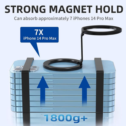 ADZOY Dual Strong Magnet Phone Holder for Car,Gym,Metal Surface Compatible with iPhone 15 14 13 12 Pro Plus Max Mag-Safe Case (Dual Magnetic Phone Holder for Car Gym)