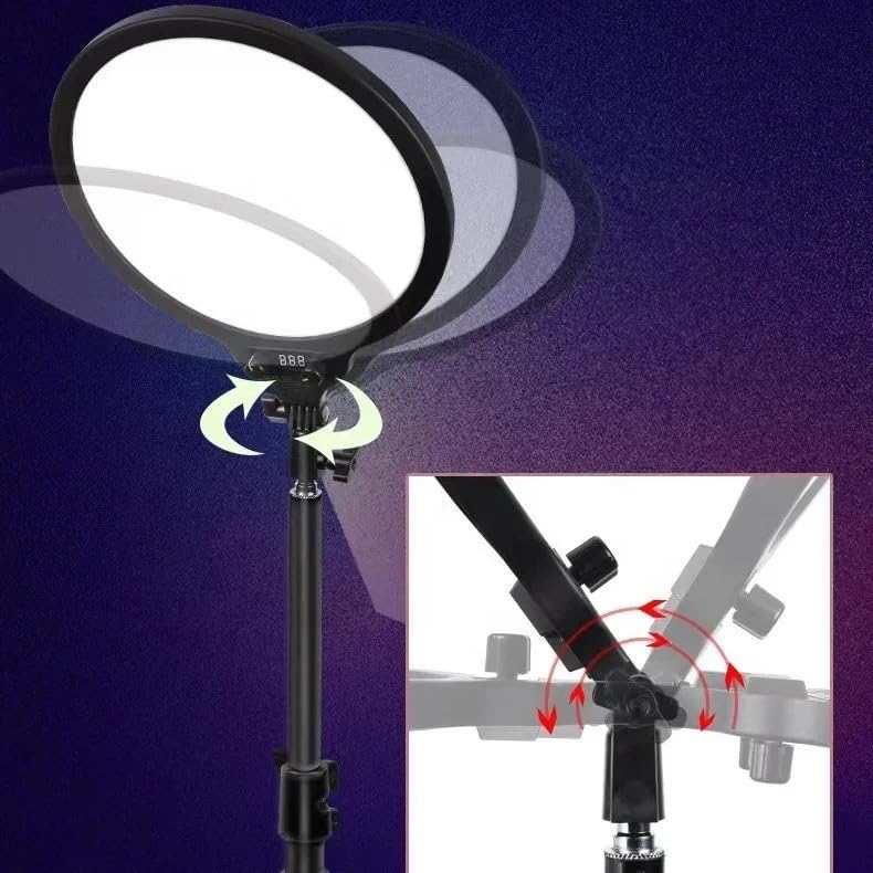 ADZOY NEEPHO PL-26CM Led Round Panel Light Video Light Led Ring Light with 7 FEET Tripod Stand and Phone Holder 3500K-6000K Dimmable Selfie Ringlight for YouTube Video Live Streaming Led