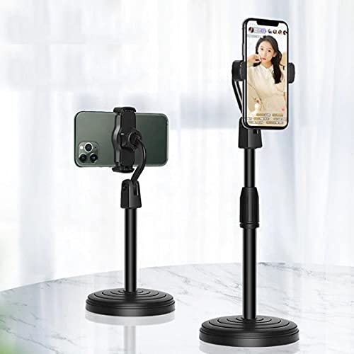 ADZOY Muti-Functional Retractable Mobile Phone Holder for Broadcast, Online Classes Table & Bed Mobile Stand for All Smart Phones with Adjustable Height, 360 Degree Rotation