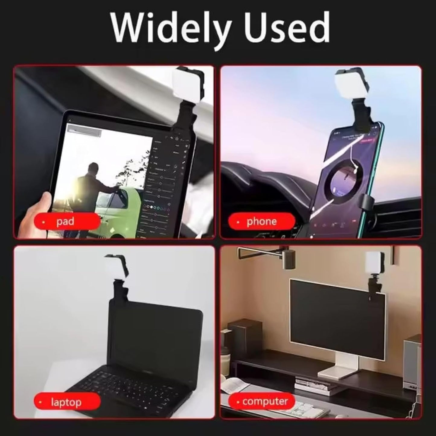 ADZOY AY-83 Pocket LED Light – Bi-Color & RGB, Rechargeable Mini LED Video Light for Selfie, Online Meeting, Photography & Videography