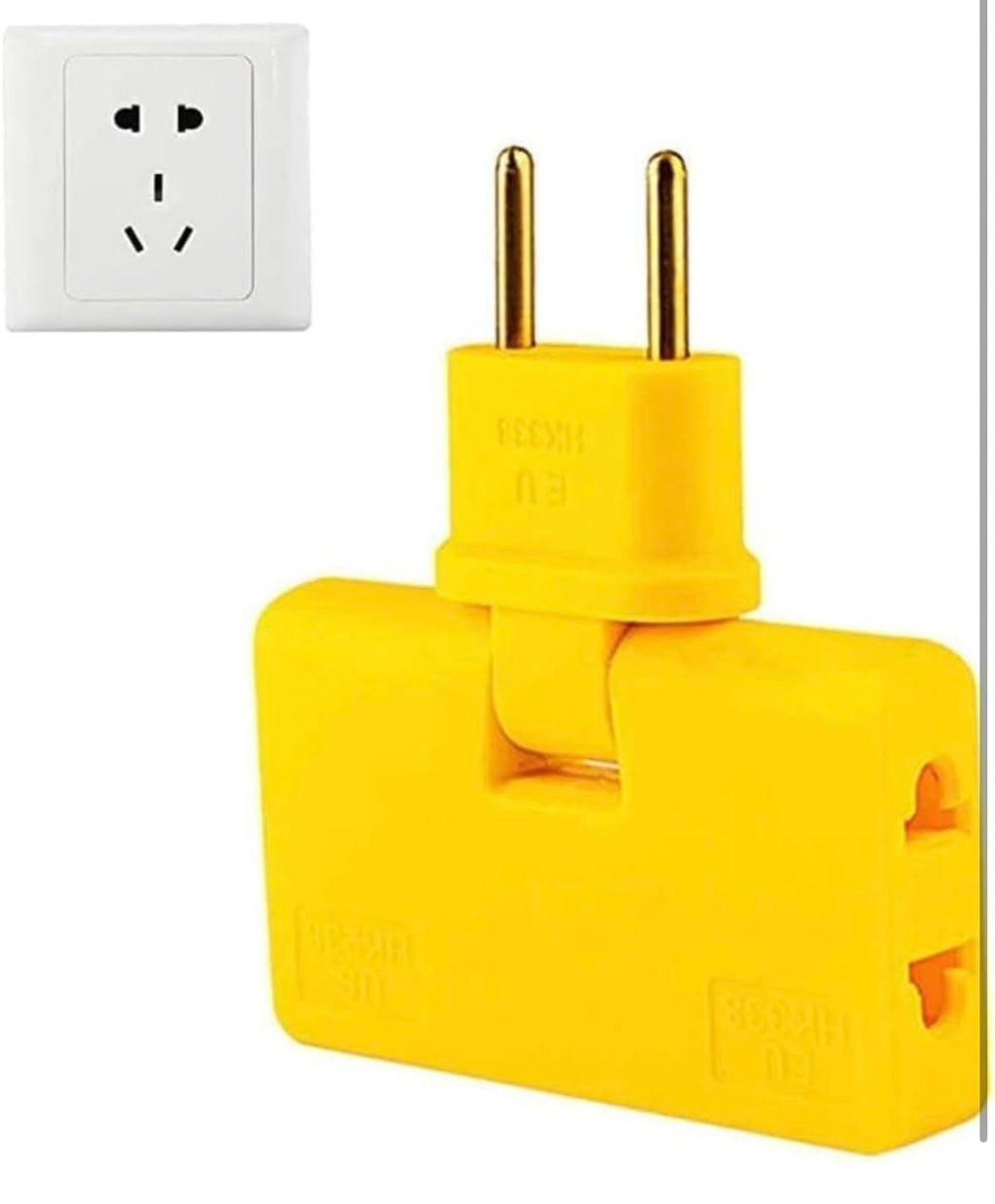 ADZOY 3 Plug Socket | 3-in-1 Rotating and Foldable Wall Plug Adapter | Smart Sleek and Ultra Thin 180 Degree Wall Socket | Space-Saving Smart Multiplug Power Socket Behind The Sofa, Bed (1)